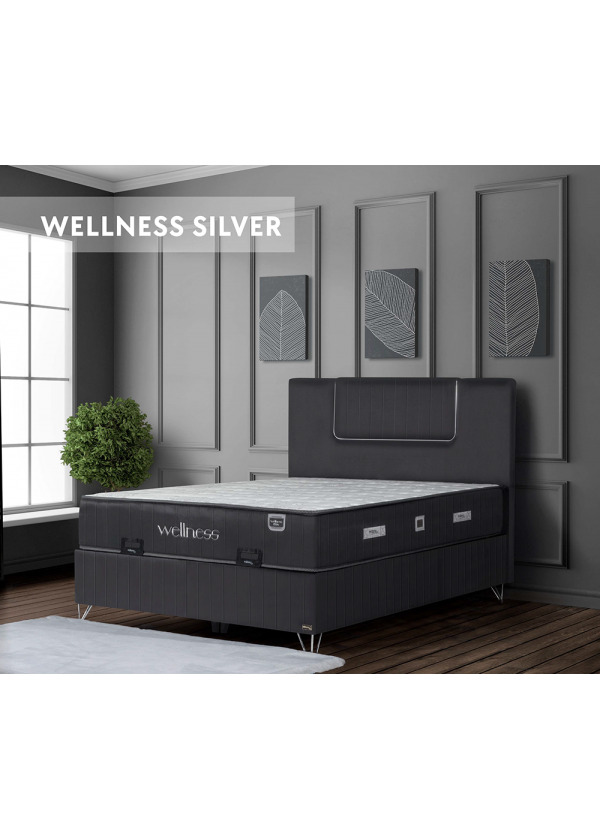 Wellness Silver Yatak & Baza Seti - Premium Konfor ve Şıklık