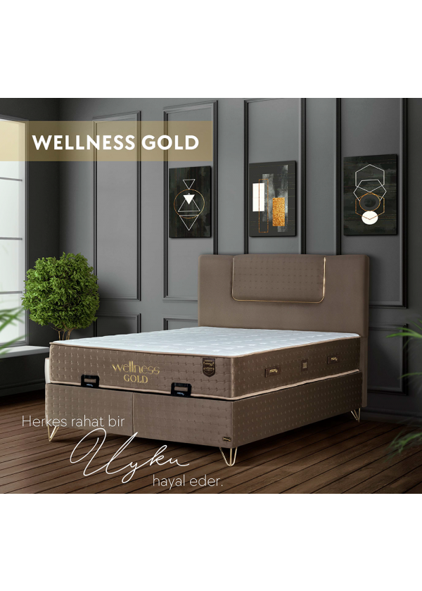 Wellness Gold Yatak & Baza Seti - Premium Konfor ve Şıklık