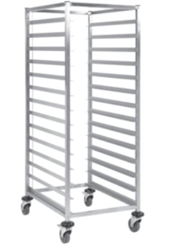 Ufcompany 40x60 Tepsi Taşıma Arabası – 15 Katlı, Paslanmaz Çelik