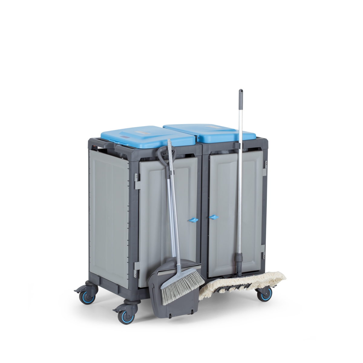 Procart 121 Atık Toplama Arabası – Çift Bölmeli, Hijyenik ve Kapalı Sistem